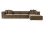 Atelier Del Sofa Sora Sofá Esquinero con Pouf - Marrón